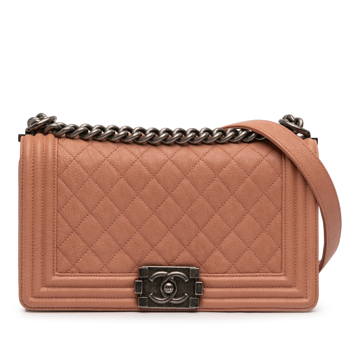 Old Medium Quilted Caviar Boy Flap