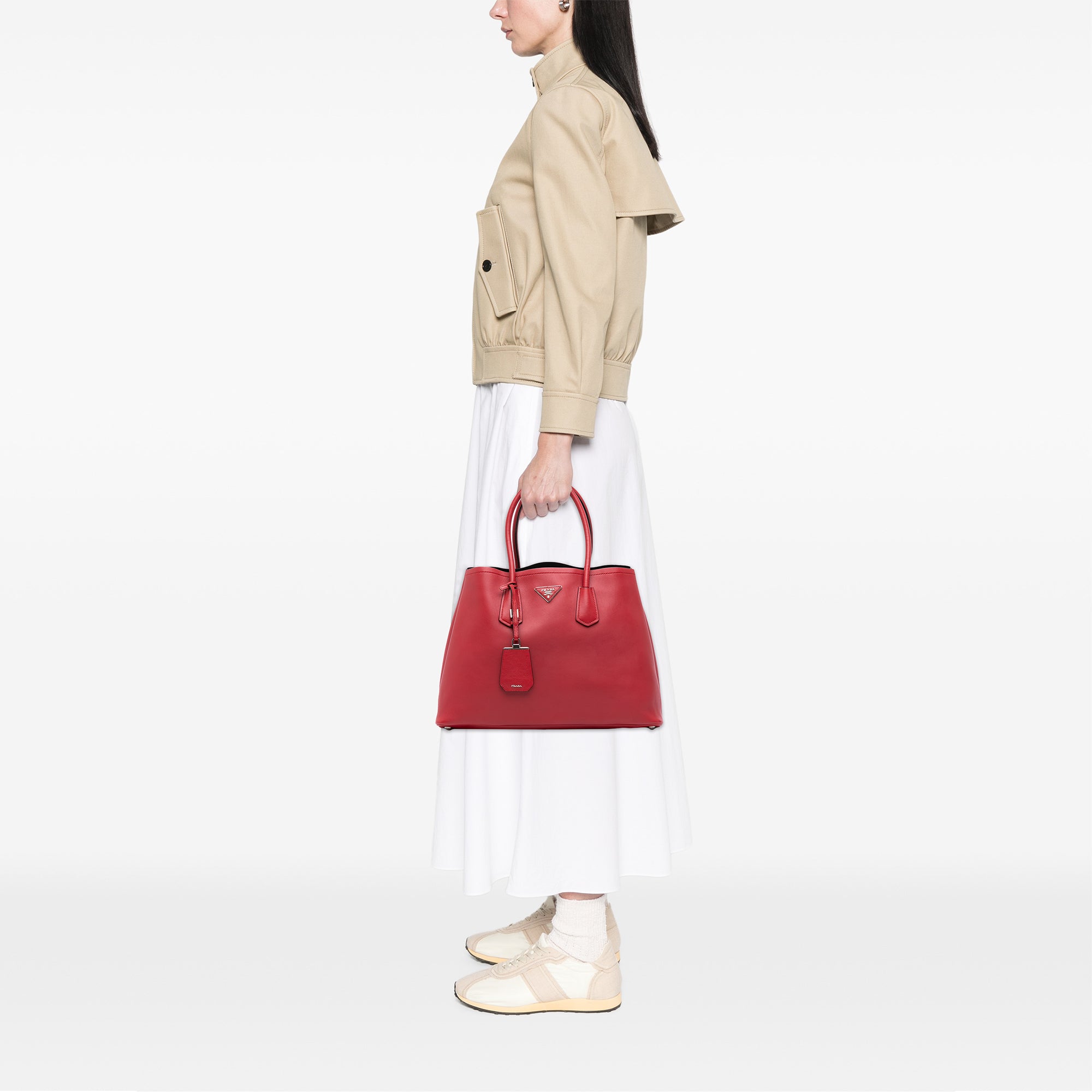 Large City Calf Double Satchel