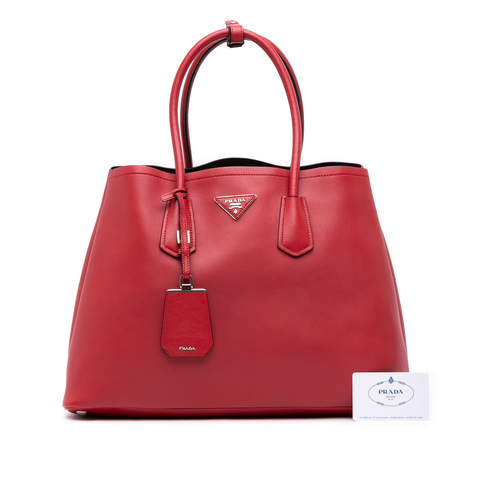 Large City Calf Double Satchel