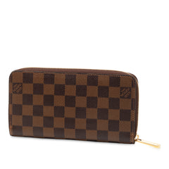 Damier Ebene Zippy Long Wallet