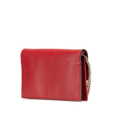Leather Interlocking G Dollar Wallet on Chain