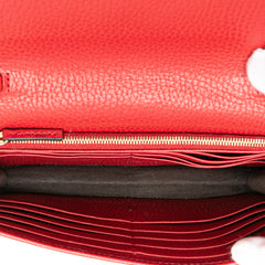 Leather Interlocking G Dollar Wallet on Chain