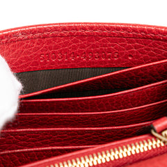 Leather Interlocking G Dollar Wallet on Chain