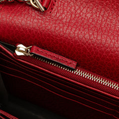 Leather Interlocking G Dollar Wallet on Chain