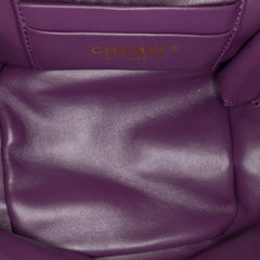 Small Quilted Shearling Vanity Case