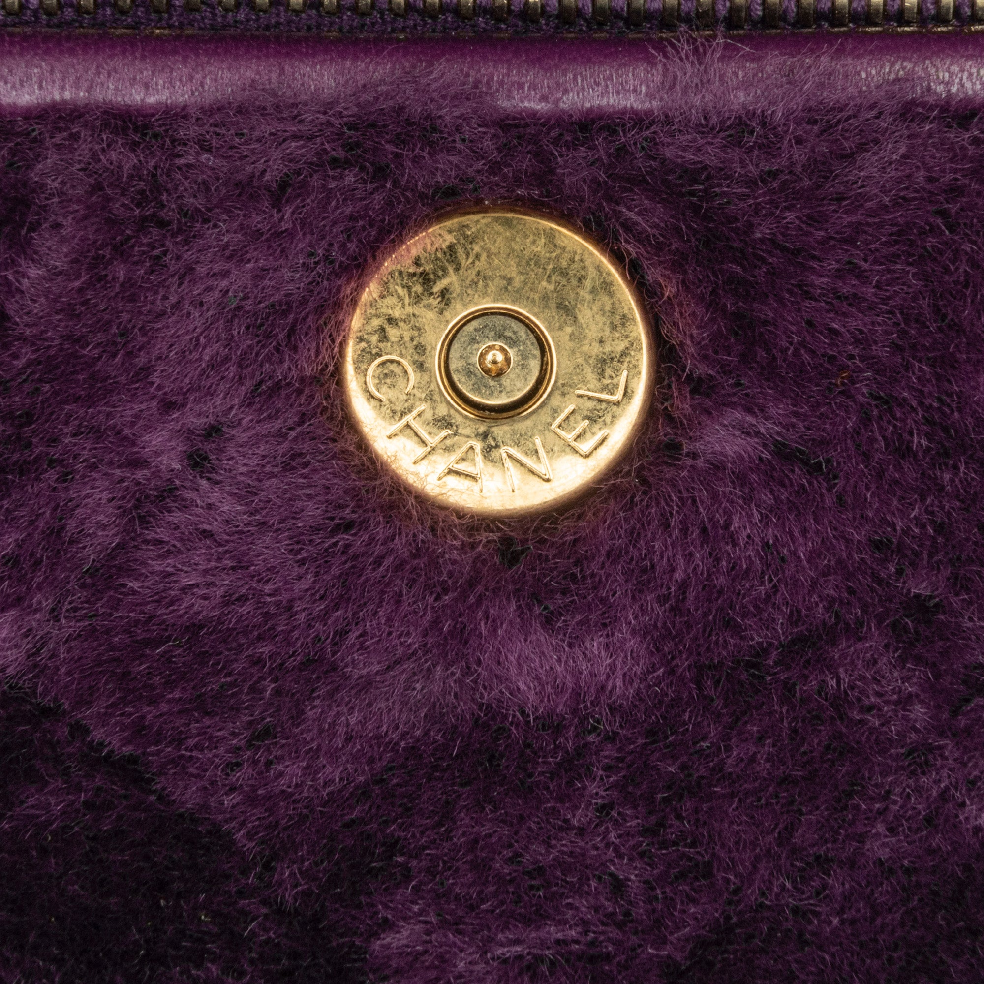 Small Quilted Shearling Vanity Case