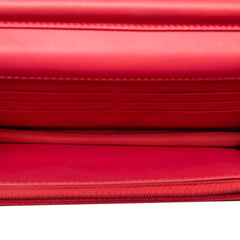 CC Patent Diamond Quilted Wallet On Chain