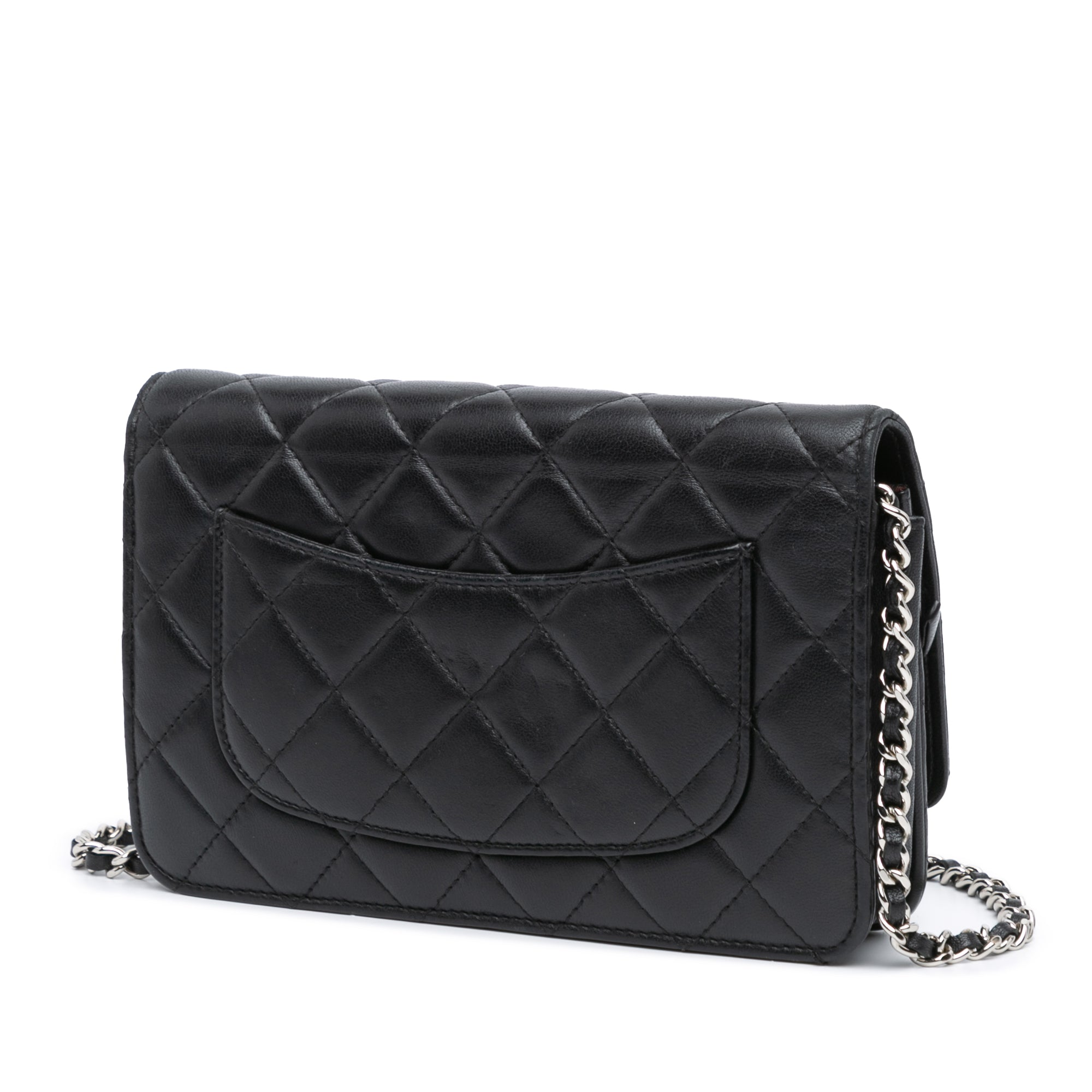 CC Quilted Calfskin Wallet on Chain