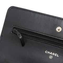 CC Quilted Calfskin Wallet on Chain