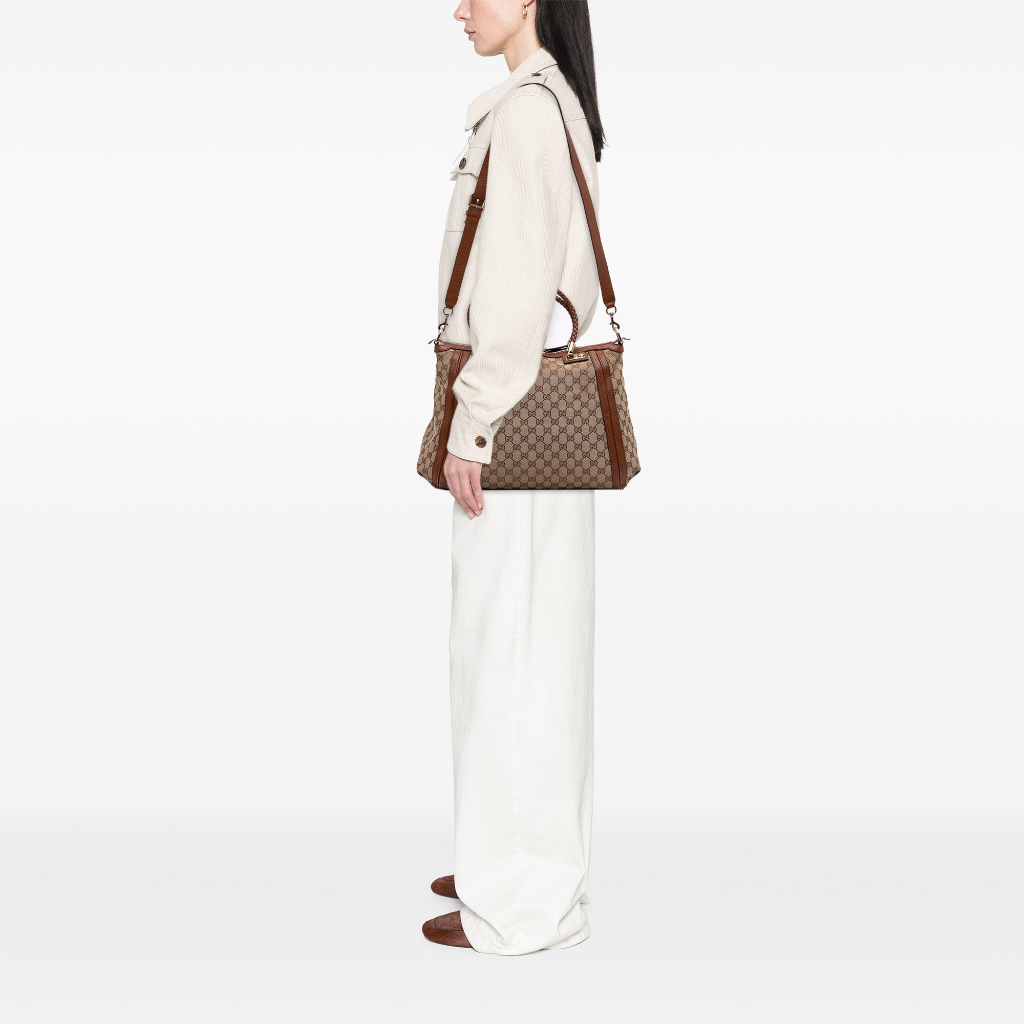Large GG Canvas Bella Satchel