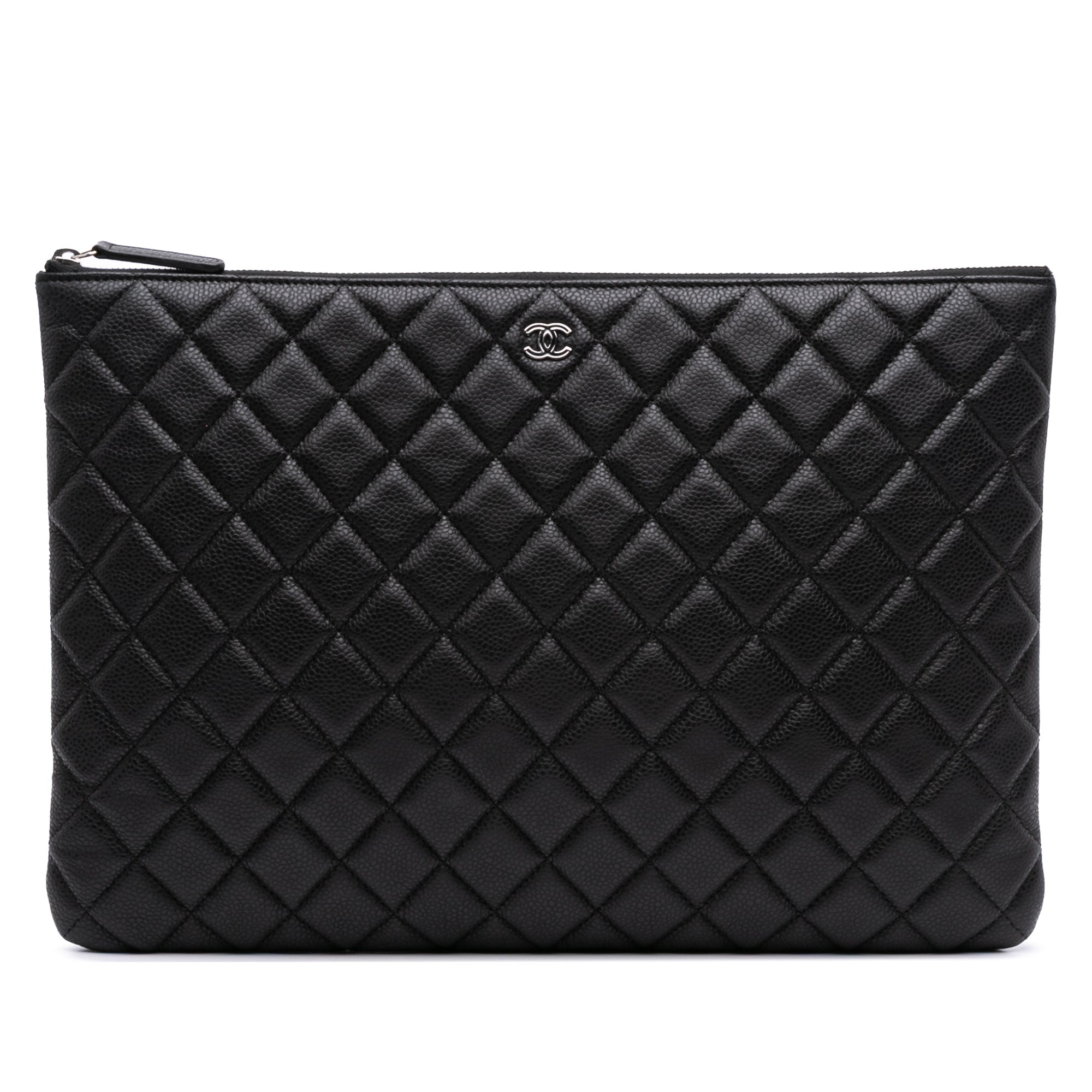 Large Quilted Caviar O Case Clutch