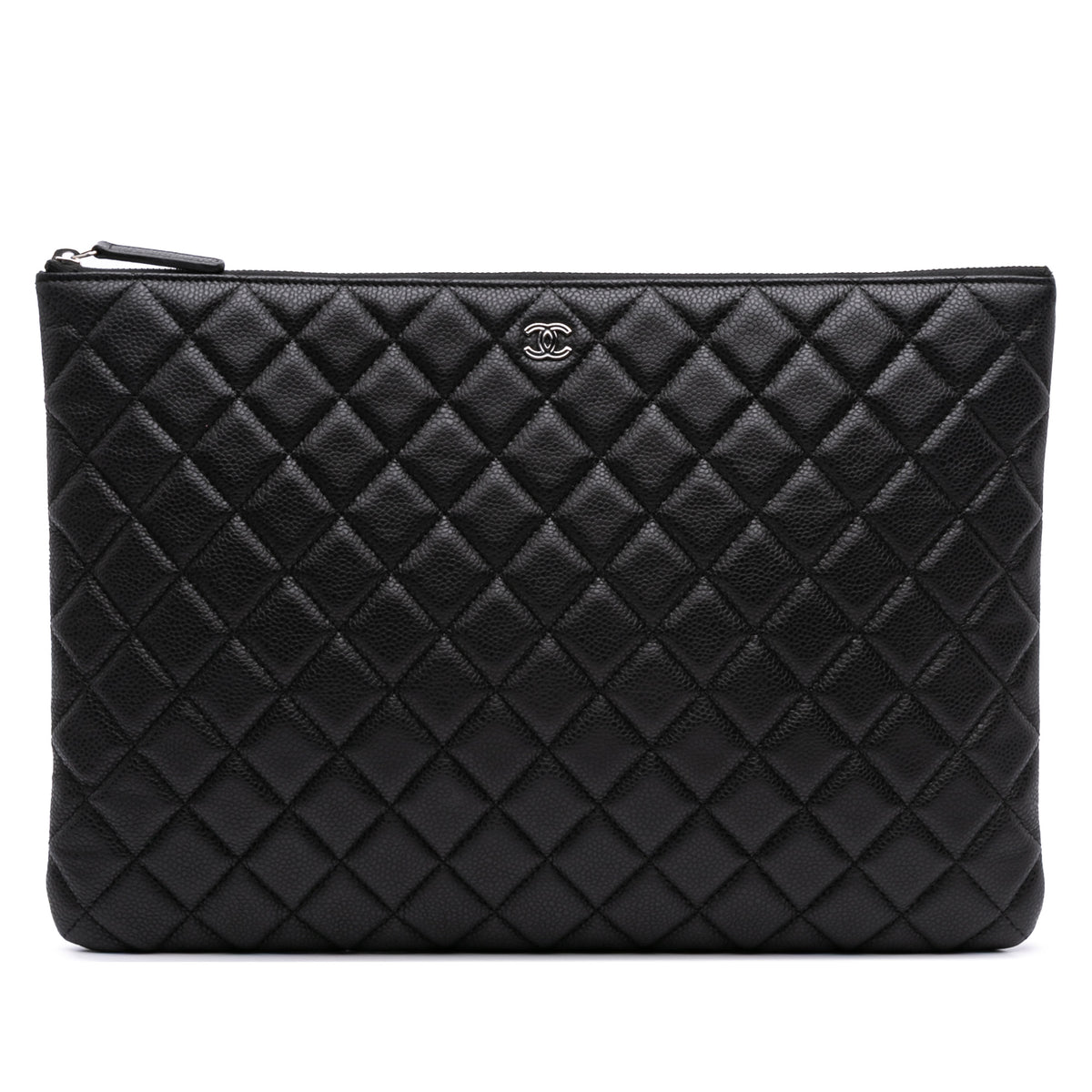 Large Quilted Caviar O Case Clutch