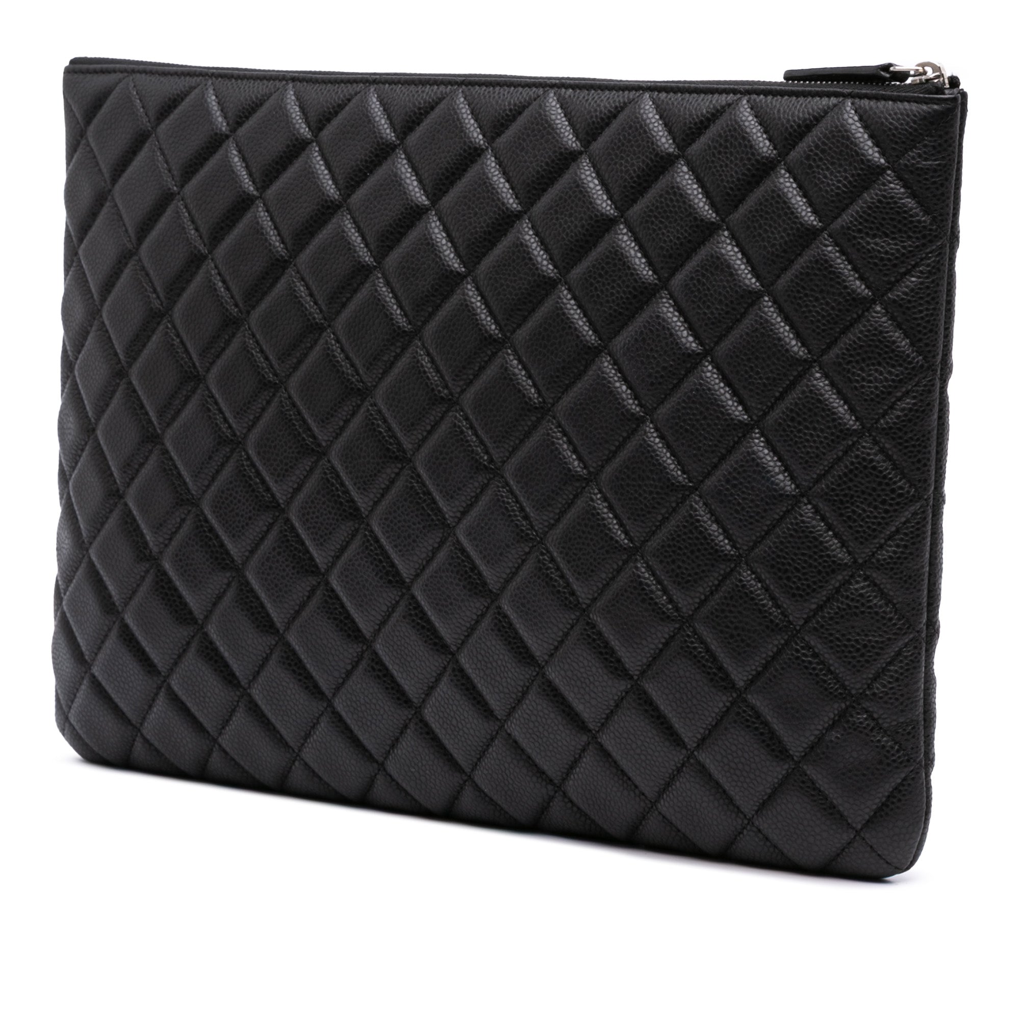 Large Quilted Caviar O Case Clutch