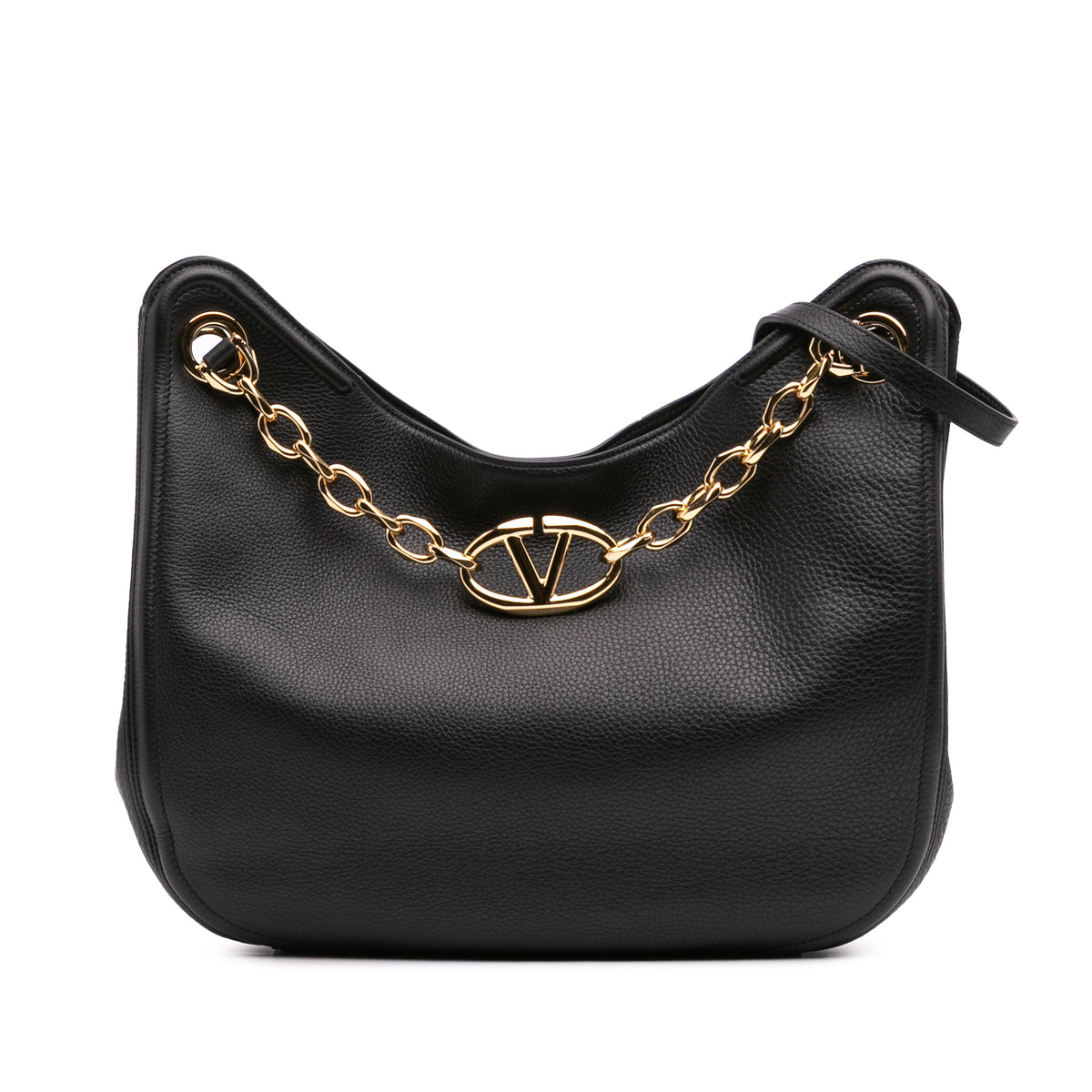 Leather Vlogo Gate Shoulder Bag