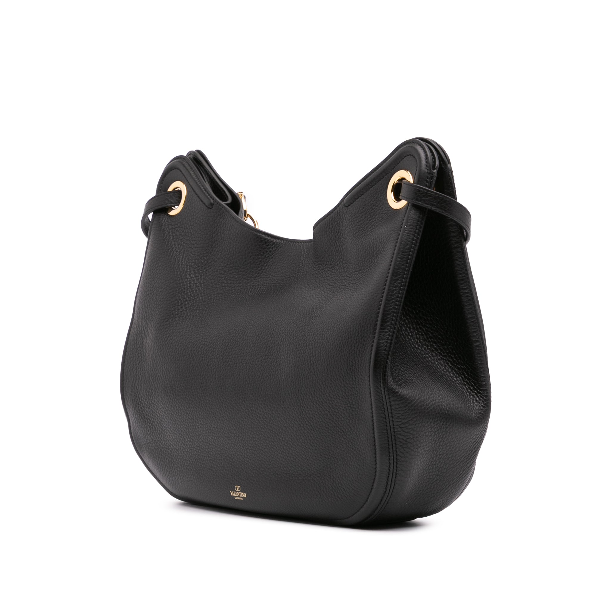 Leather Vlogo Gate Shoulder Bag
