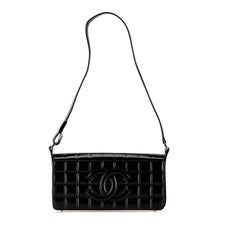 Patent Chocolate Bar Shoulder Bag