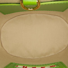 Micro Leather and Raffia Cotton Emroidered Tropicalia Bag