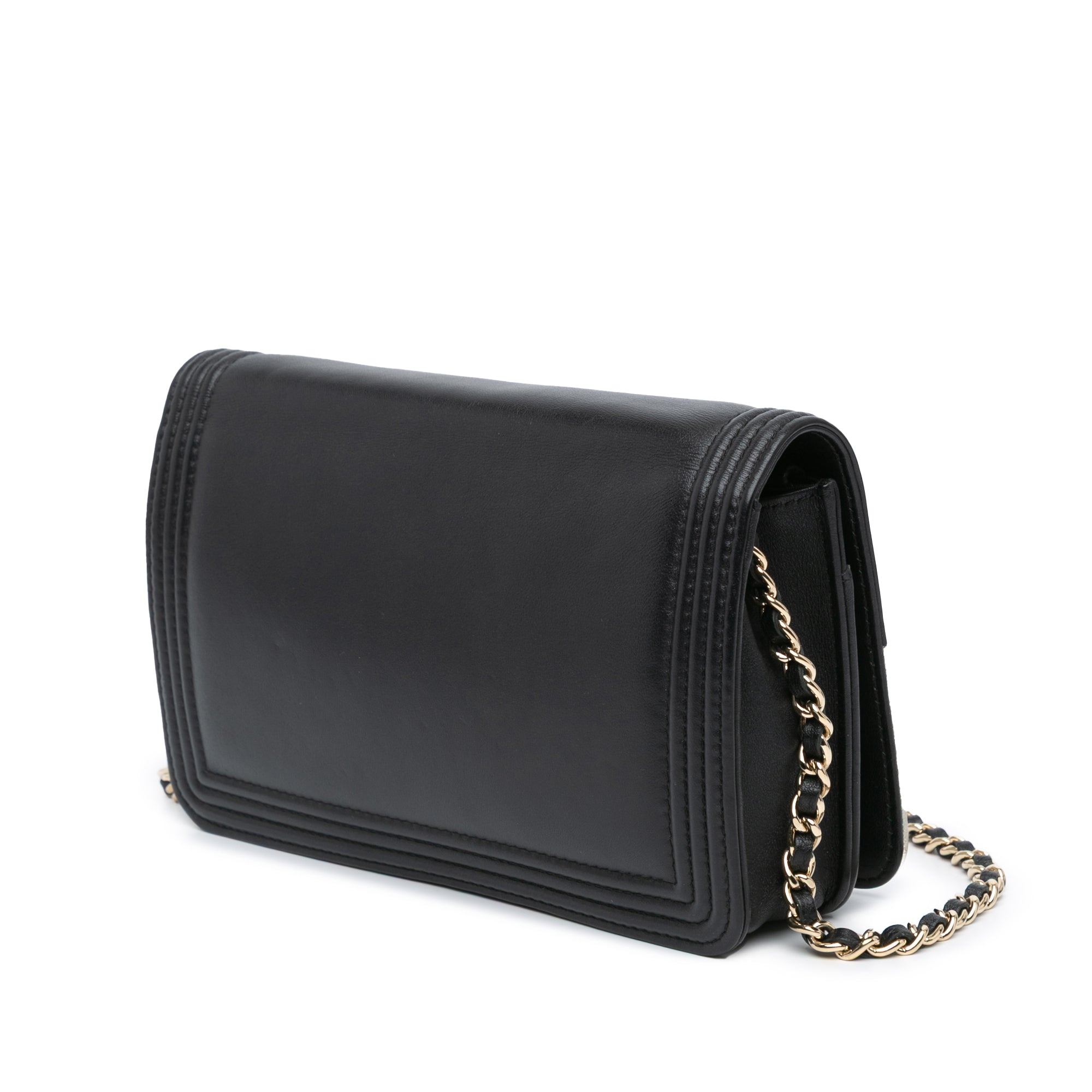 Bicolor Calfskin Boy Wallet On Chain