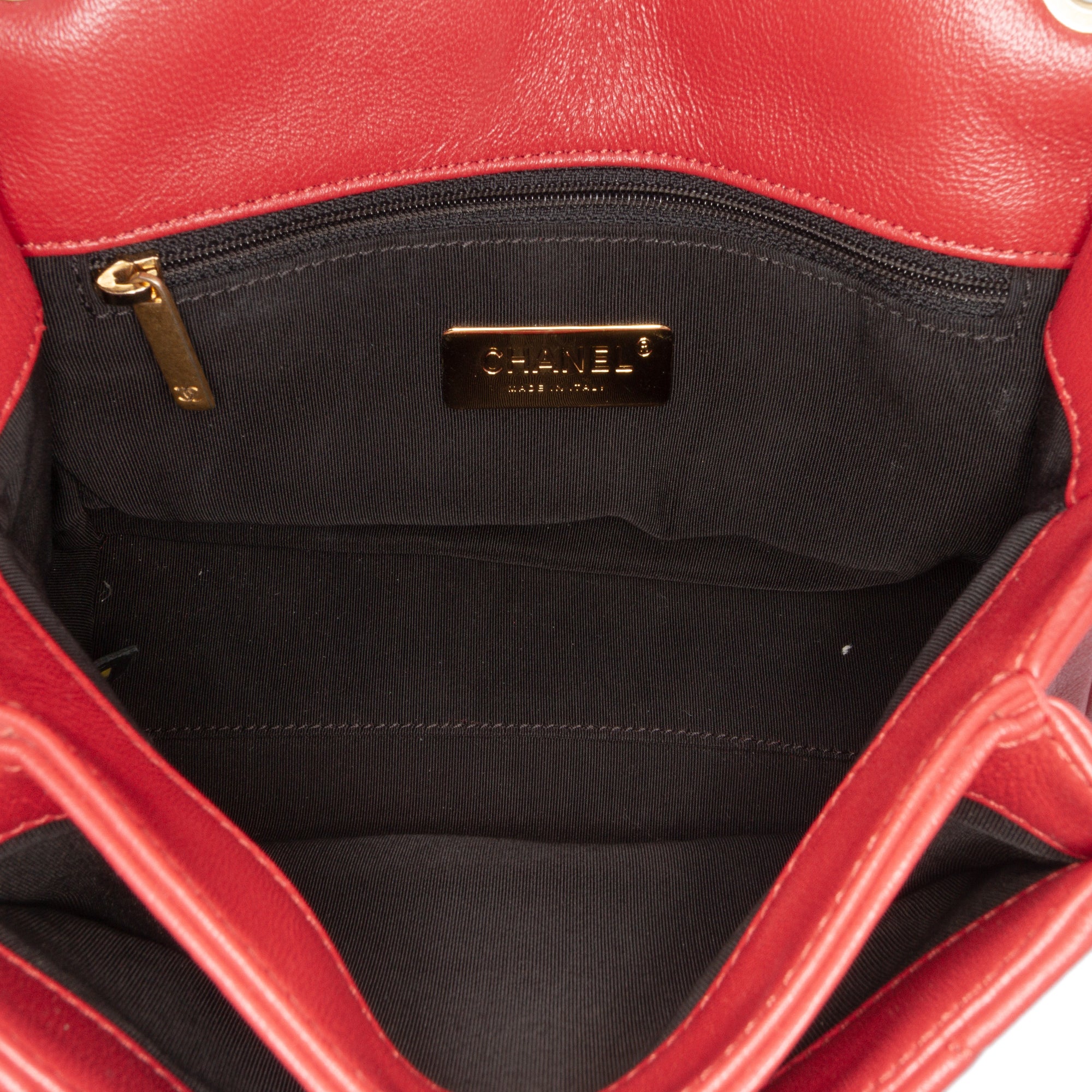 Small Quilted Lambskin Chain Link Flap