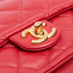 Small Quilted Lambskin Chain Link Flap