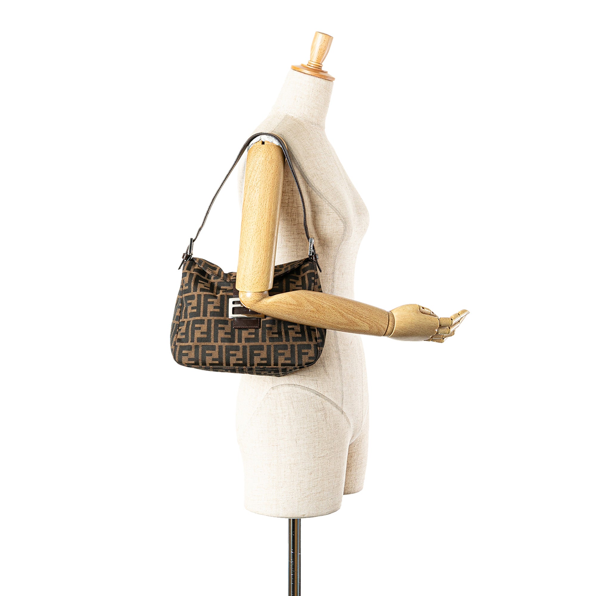 Zucca Canvas Double Flap Shoulder Bag