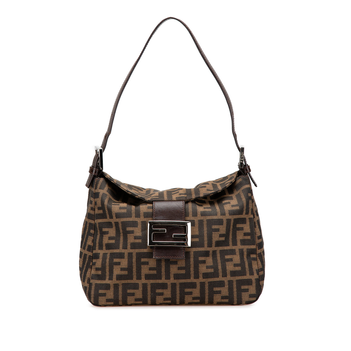 Zucca Canvas Double Flap Shoulder Bag