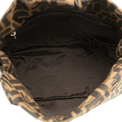 Zucca Canvas Double Flap Shoulder Bag