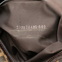 Zucca Canvas Double Flap Shoulder Bag