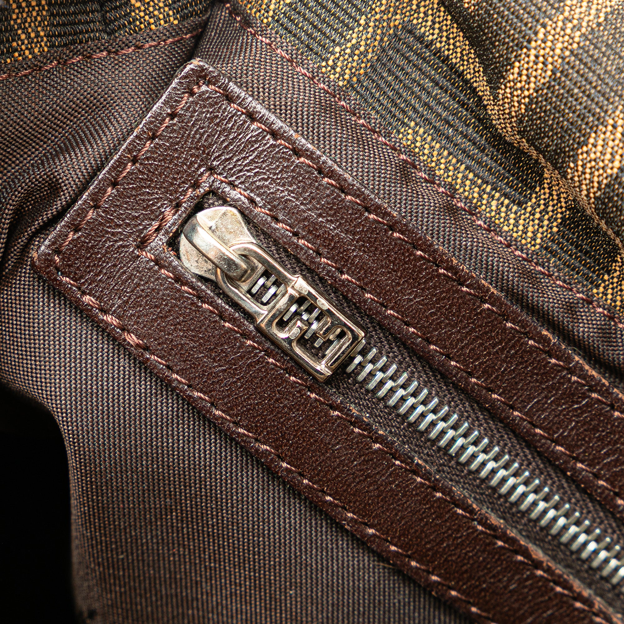 Zucca Canvas Double Flap Shoulder Bag