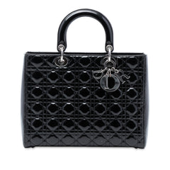 Large Patent Cannage Lady Dior