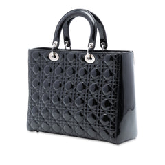 Large Patent Cannage Lady Dior