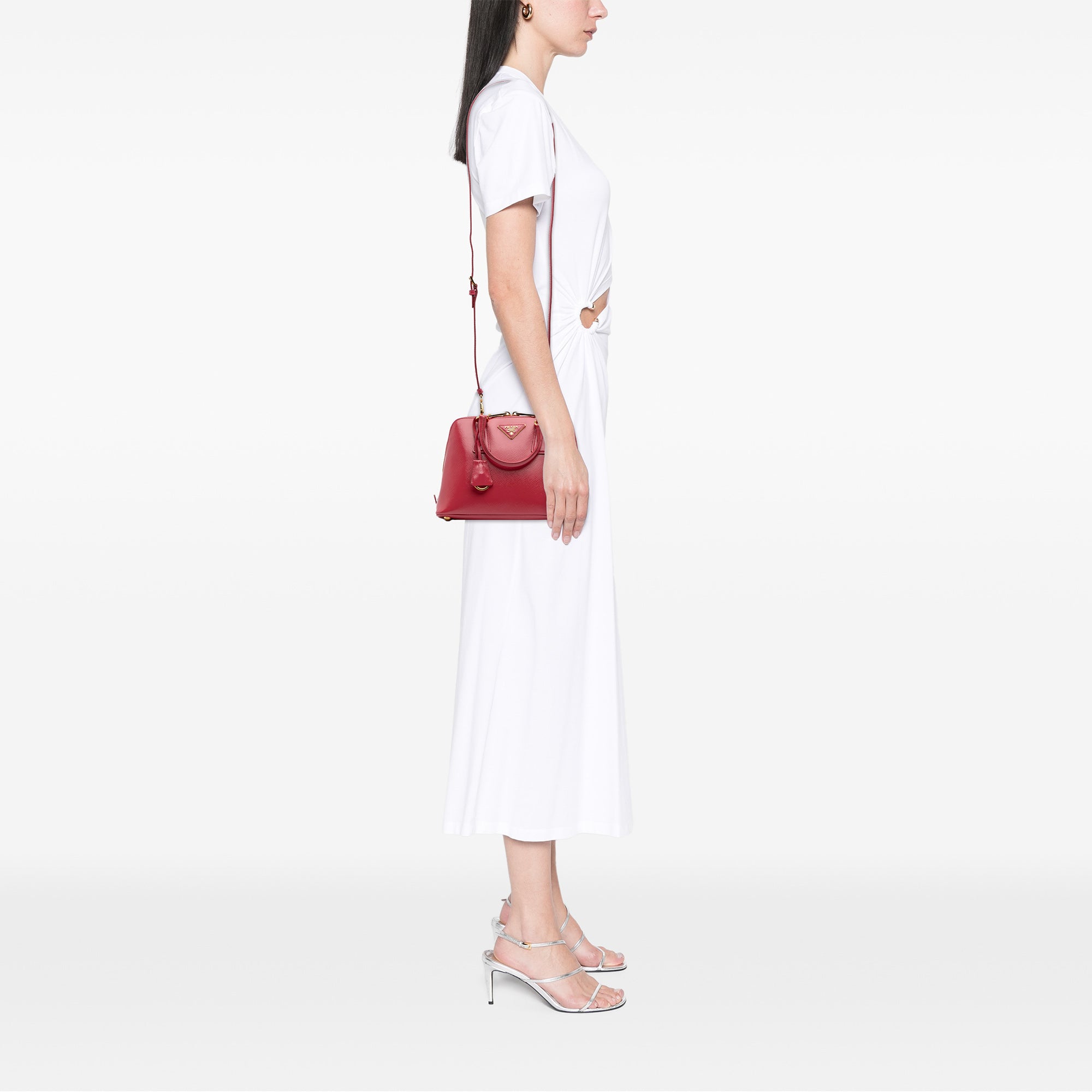 Small Saffiano Vernice Promenade Satchel