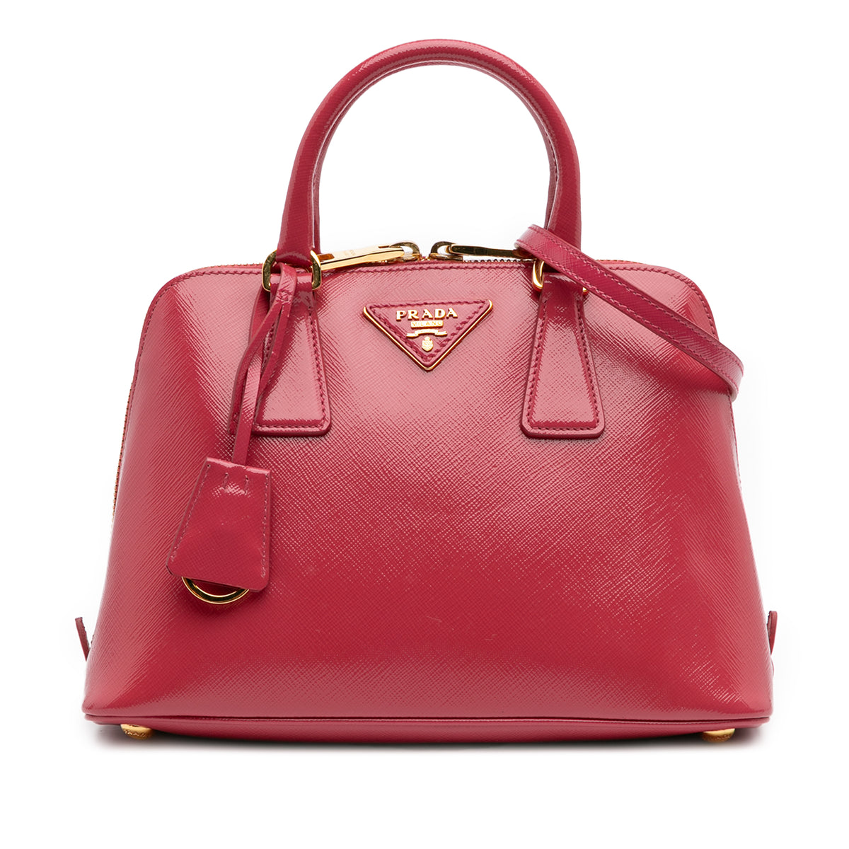 Small Saffiano Vernice Promenade Satchel