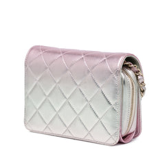 Mini Metallic Lambskin Like a Wallet Flap Bag