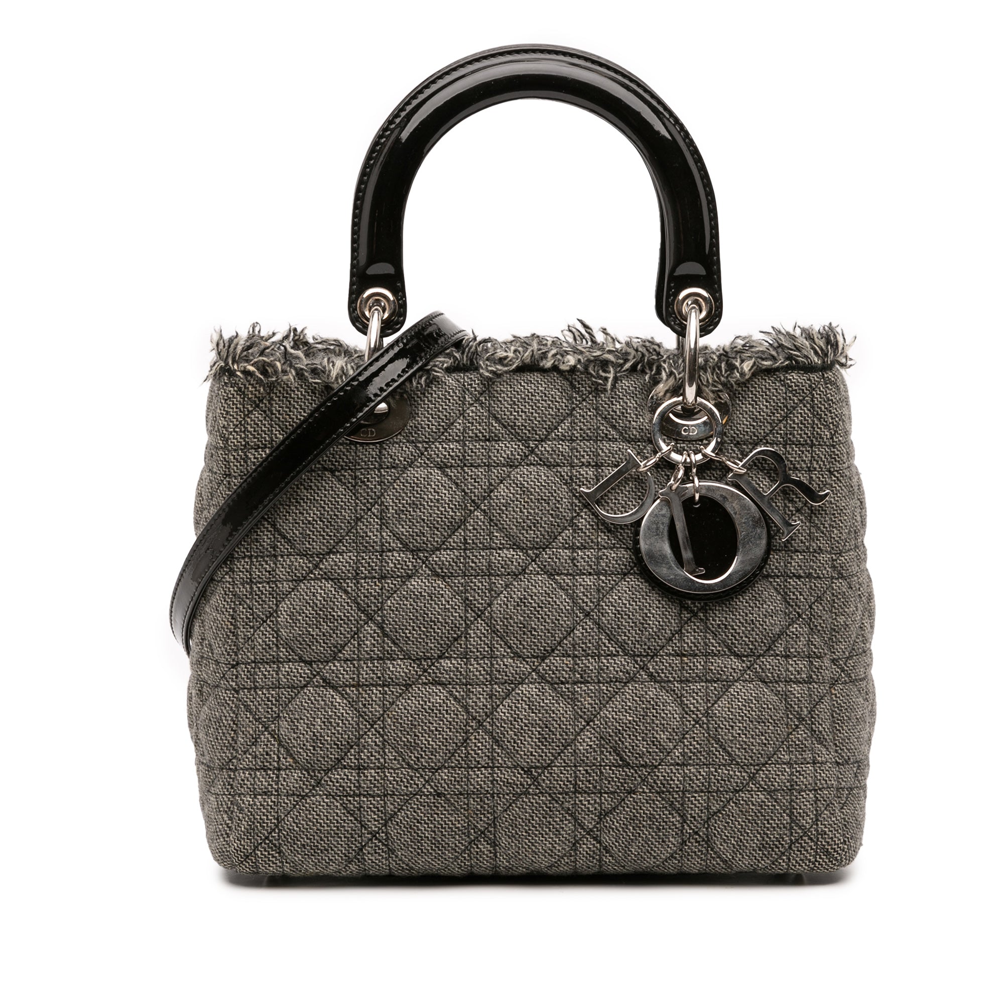 Medium Tweed Cannage Lady Dior