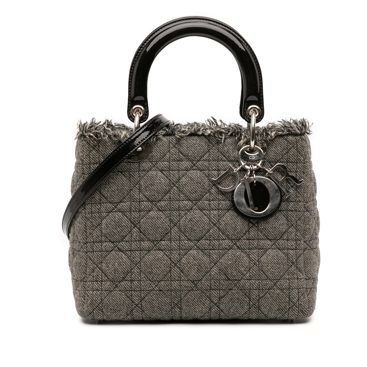 Medium Tweed Cannage Lady Dior