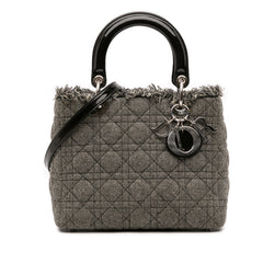 Medium Tweed Cannage Lady Dior