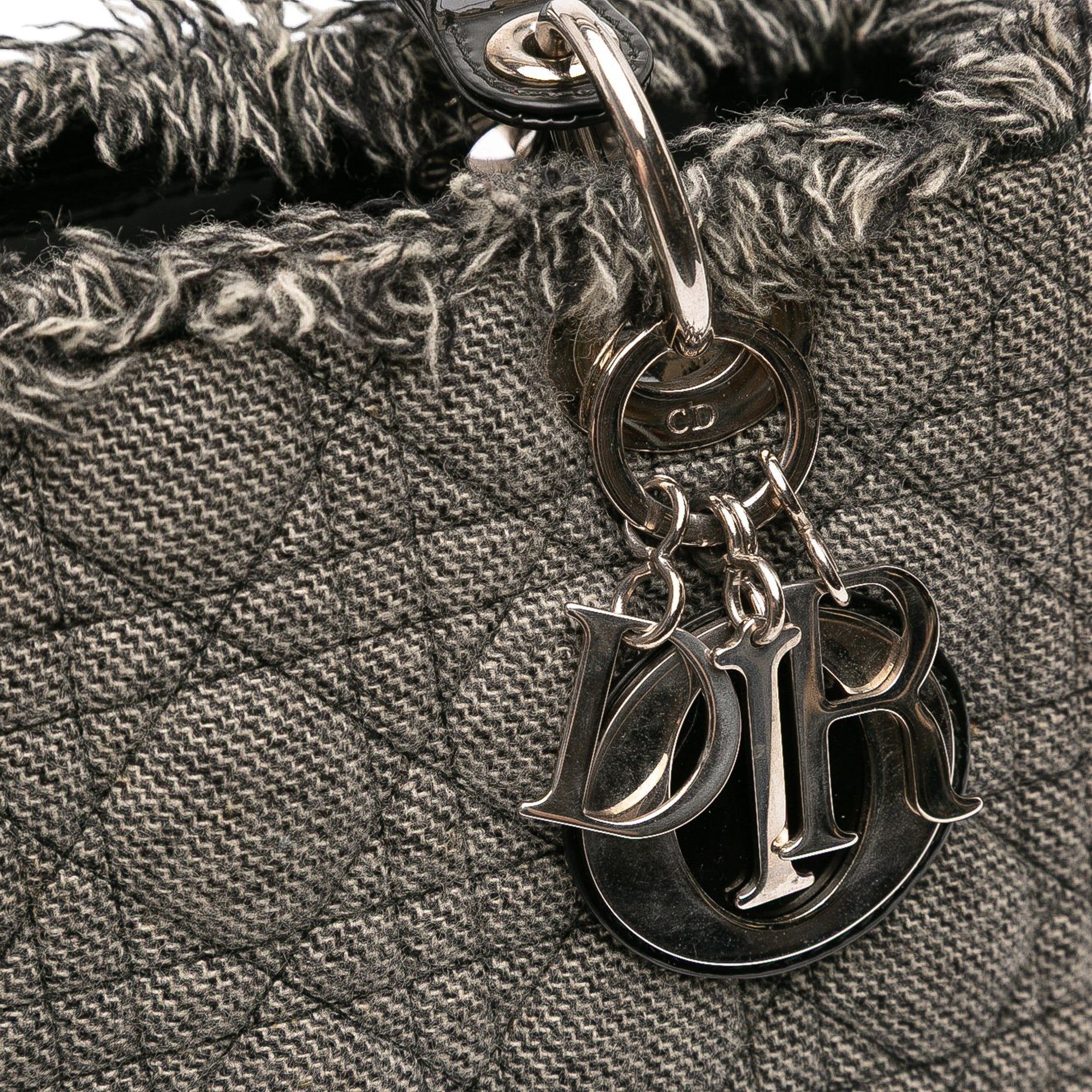 Medium Tweed Cannage Lady Dior