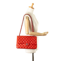 Jumbo Classic Lambskin Double Flap