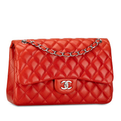 Jumbo Classic Lambskin Double Flap