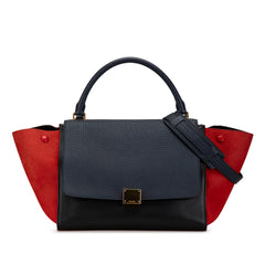 Medium Tricolor Trapeze Satchel