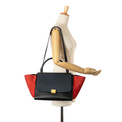 Medium Tricolor Trapeze Satchel