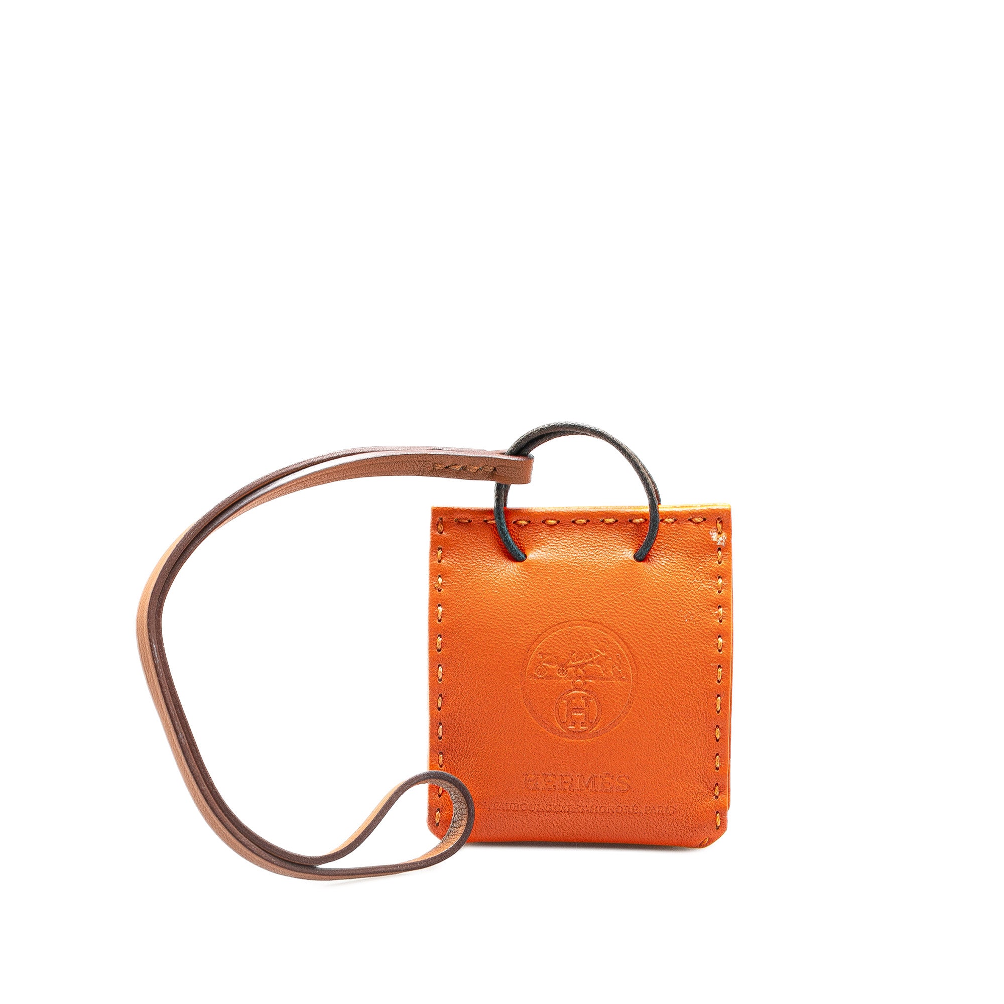 Milo Lambskin Swift Shopping Bag Charm