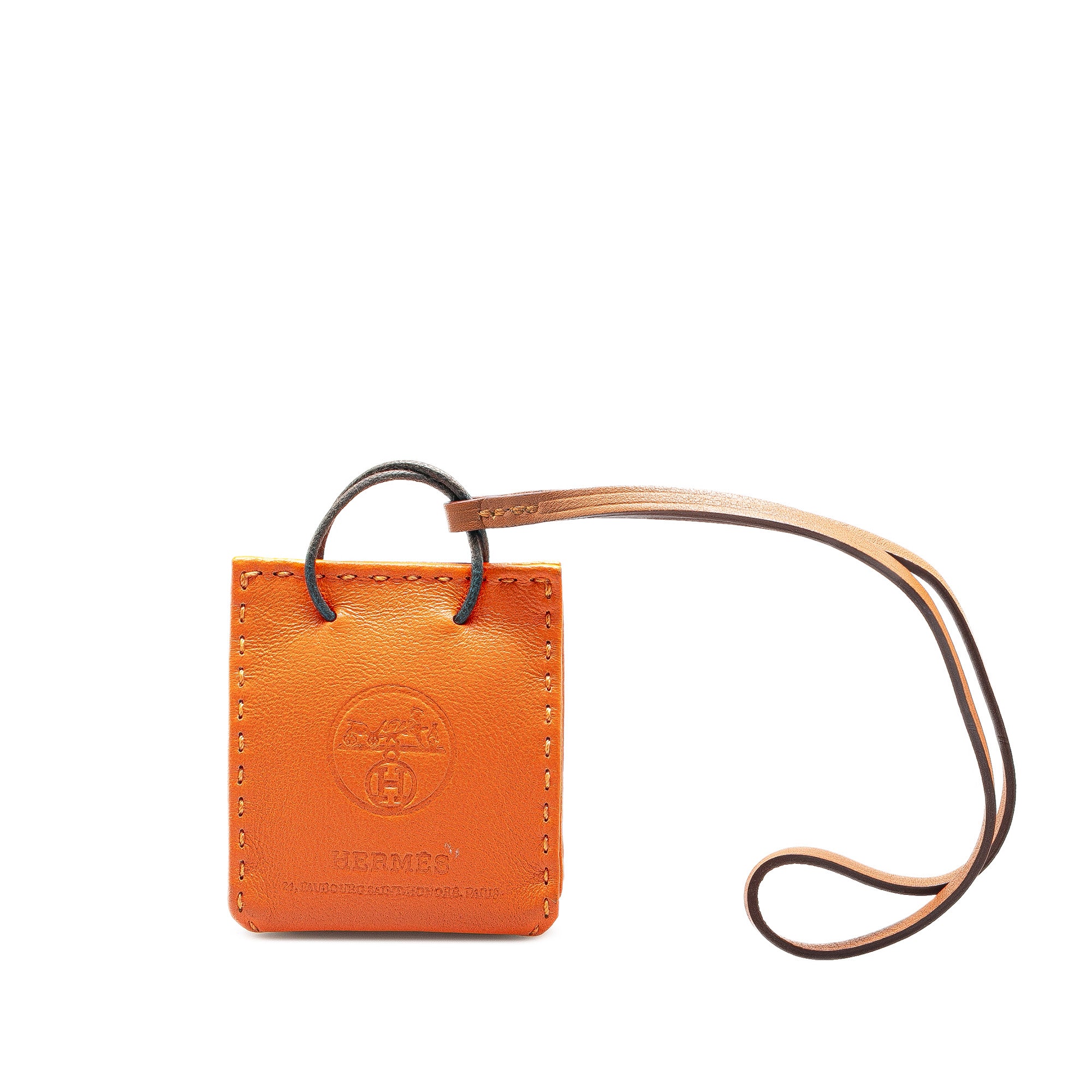 Milo Lambskin Swift Shopping Bag Charm