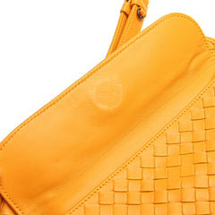 Nappa Intrecciato Front Pocket Messenger Bag