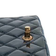 Paris-Salzburg Small Patent and Goatskin CC Eyelet Flap