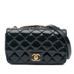Paris-Salzburg Small Patent and Goatskin CC Eyelet Flap