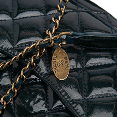 Paris-Salzburg Small Patent and Goatskin CC Eyelet Flap