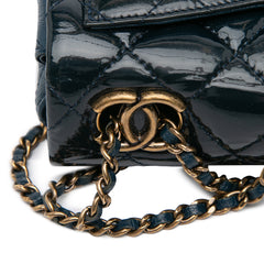 Paris-Salzburg Small Patent and Goatskin CC Eyelet Flap