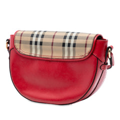 Patent Leather and Haymarket Check Coated Canvas Maydown Crossbody
